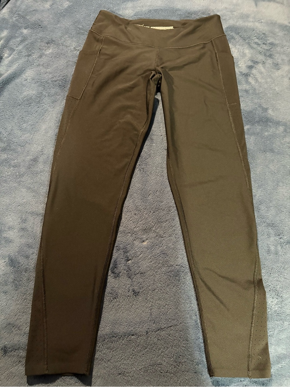 Victoria's Secret Black Performance Leggings with Waistband Stash